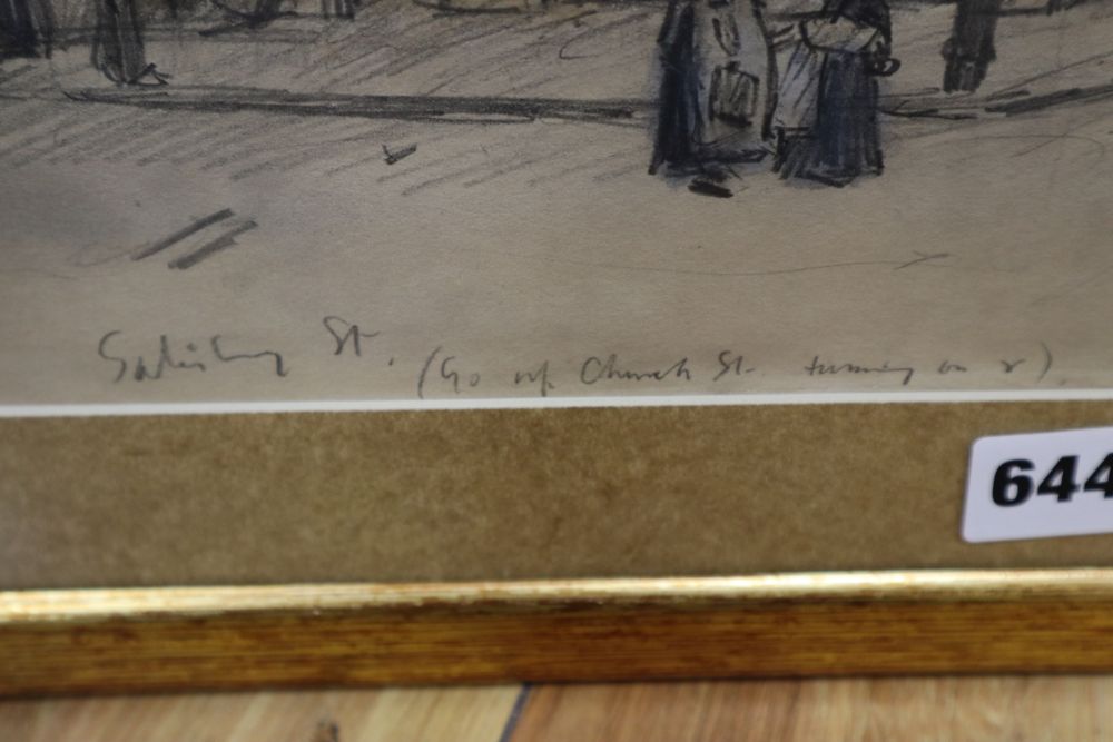 English School, pencil and wash, View of Salisbury Street, 24.5 x 34.5cm